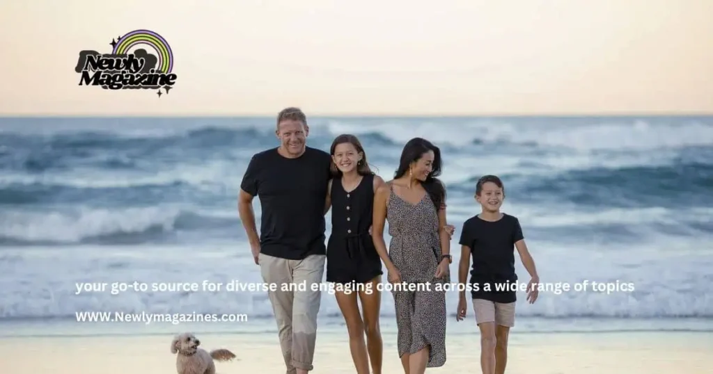 A family enjoying a day at the beach with their dog, embodying the spirit of Empowering Independence through shared moments.