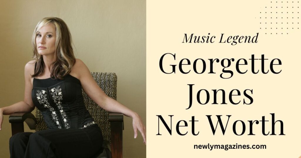 A women sitting in black dress reflects singer georgete jones net worth